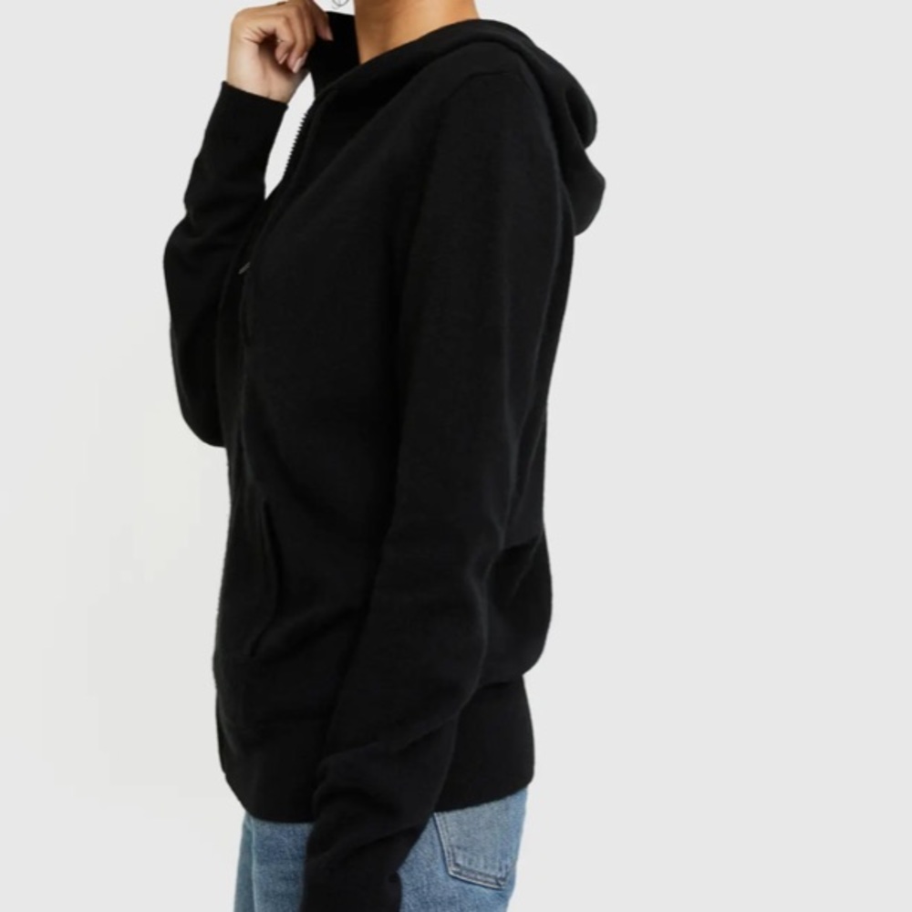 QUINCE  100% Cashmere zip hoodie In black Size Médium